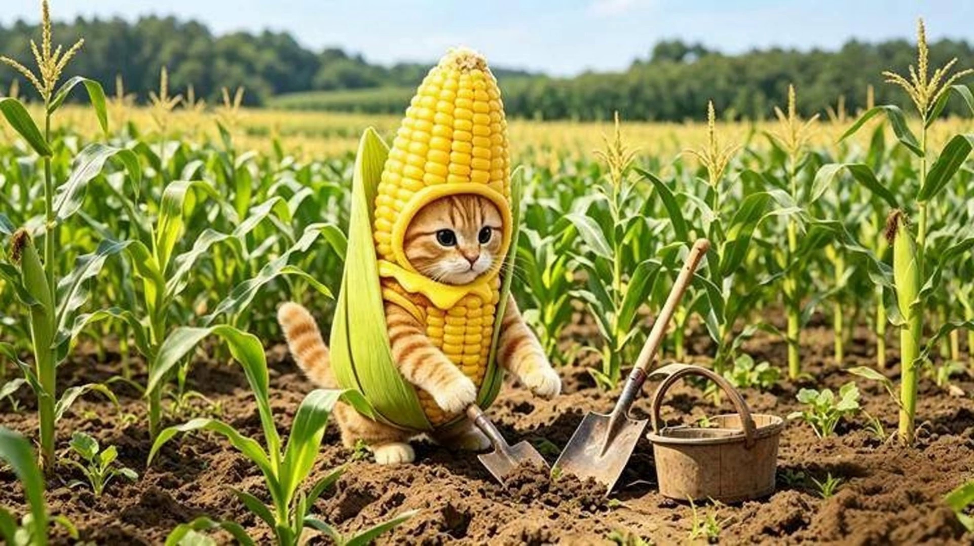 Corn cat — talking I2V — source first frame